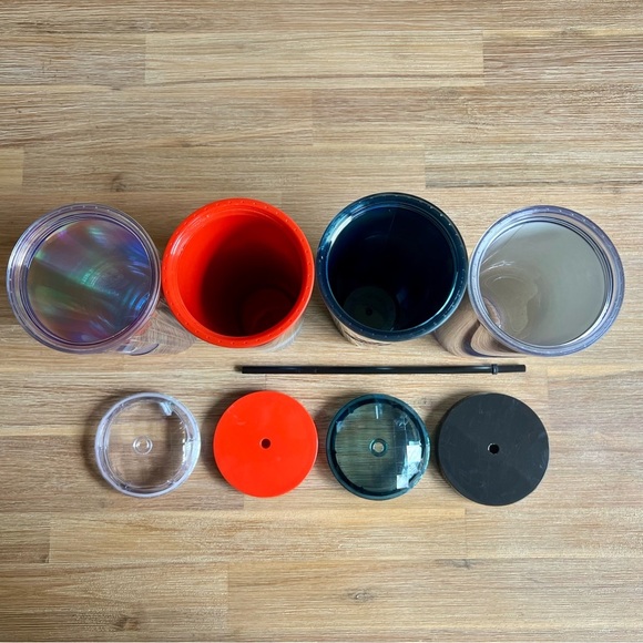 Starbucks Tumblers Lot of 4 Venti 24oz – Kaleidoscope, Glitter, Color Wave HTF - Picture 6 of 7